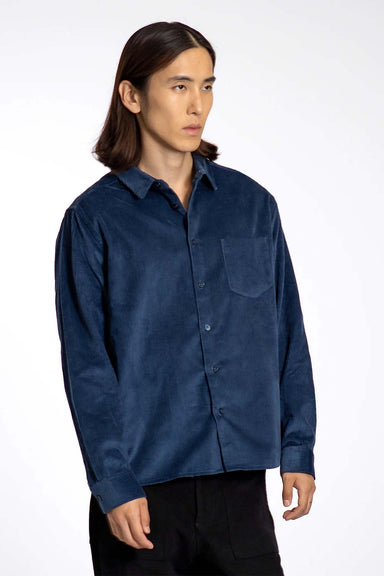 Far Afield - Day LS Cord Shirt - Insignia Blue - Front