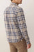 Marine Layer - PACIFICA STRETCH OVERSHIRT Taupe Plaid - Back