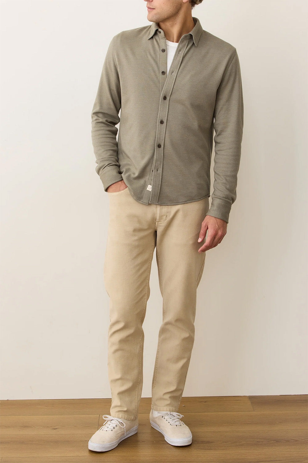 Marine Layer PACIFICA STRETCH SHIRT Vetiver