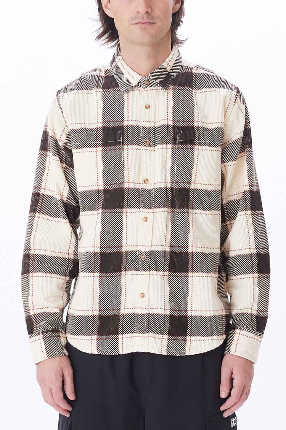 Obey - Adrian Cord Woven - Unbleached Multi - Front