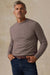 Faherty - Jackson Crew Sweater - Ironwood Heather - Model Front