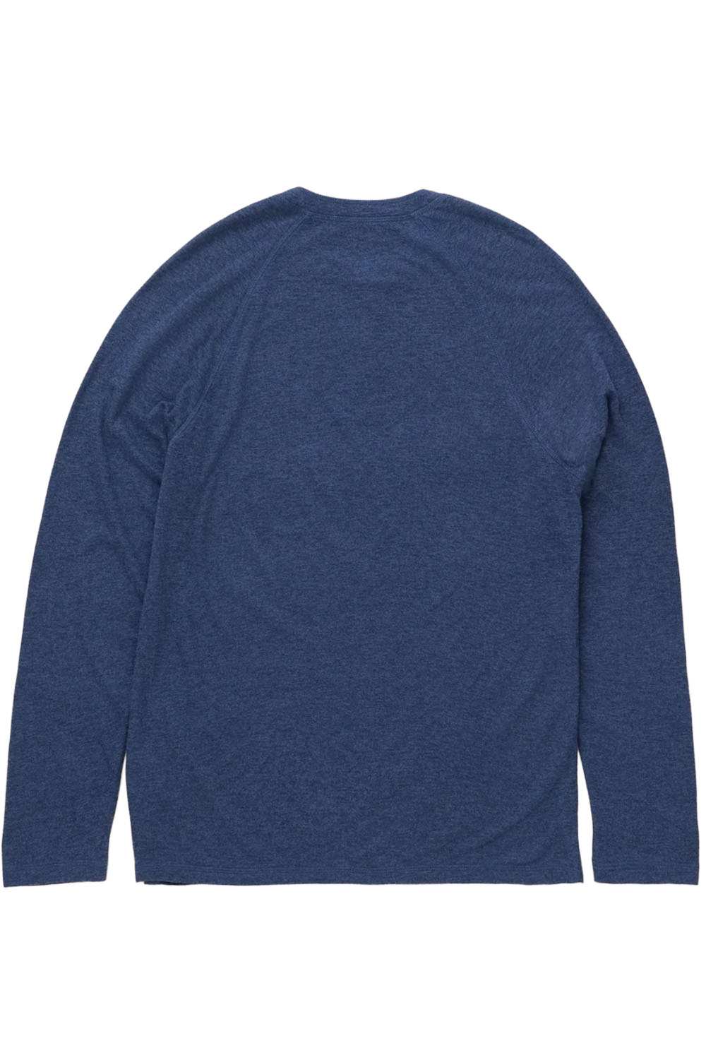 Faherty - Long Sleeve Cloud Henley - Baltic Navy Heather - Flatlay Back