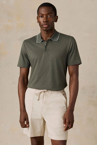 faherty-movement-pique-polo-tropics-olive-melange-front