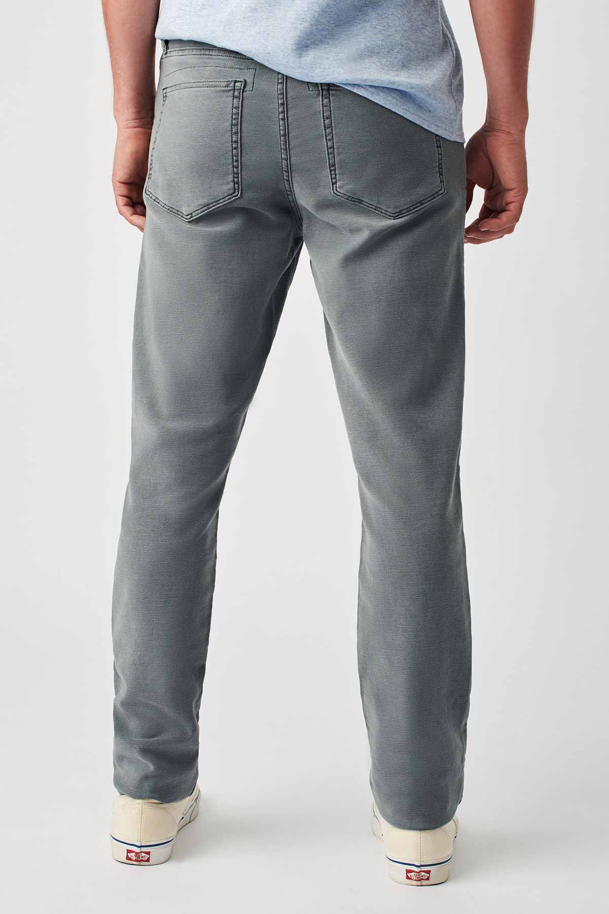 Faherty - Stretch Terry 5 Pocket - Slate - Model Back