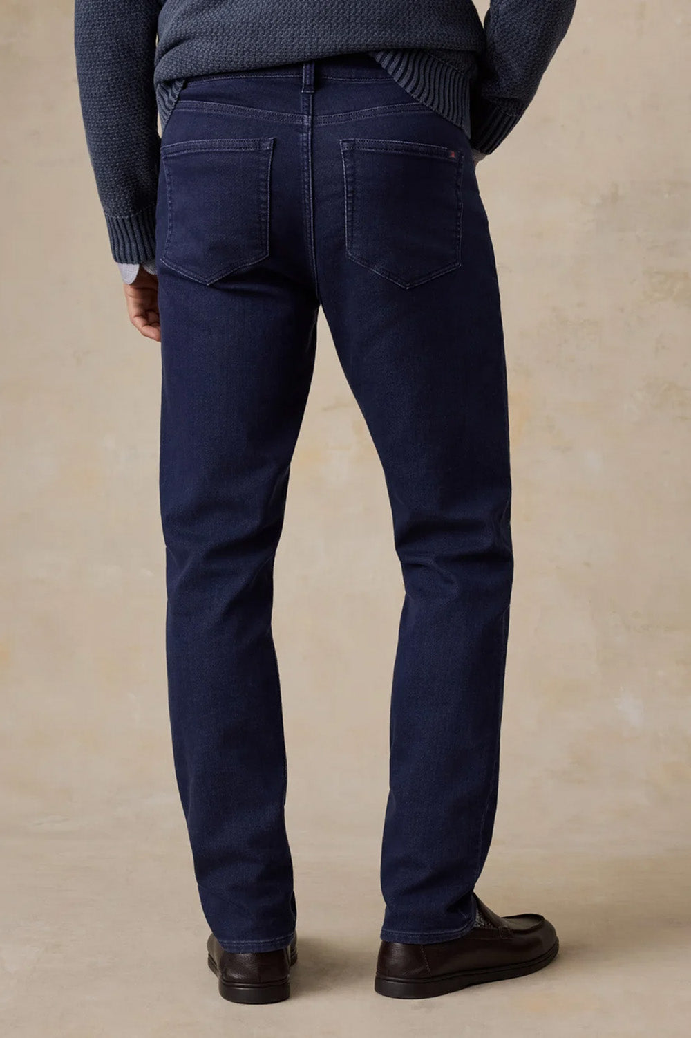 Faherty - Stretch Terry Cord 5 Pocket Pant - Abyss Navy - Model Back