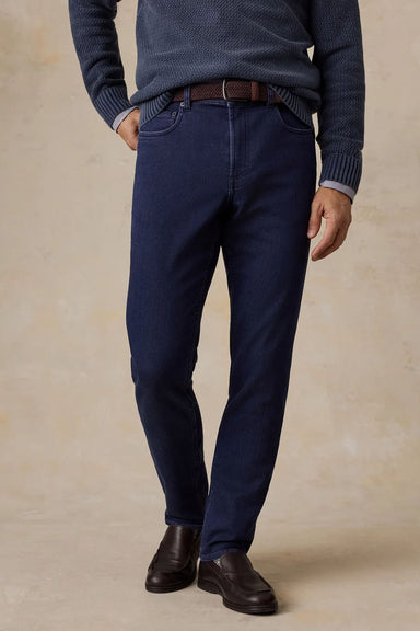 Faherty - Stretch Terry Cord 5 Pocket Pant - Abyss Navy - Model Front