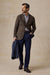 Faherty - Stretch Terry Cord 5 Pocket Pant - Abyss Navy - Model Full Body