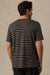 Faherty - Sunwashed Tee - Black Sand Stripe - Model Back
