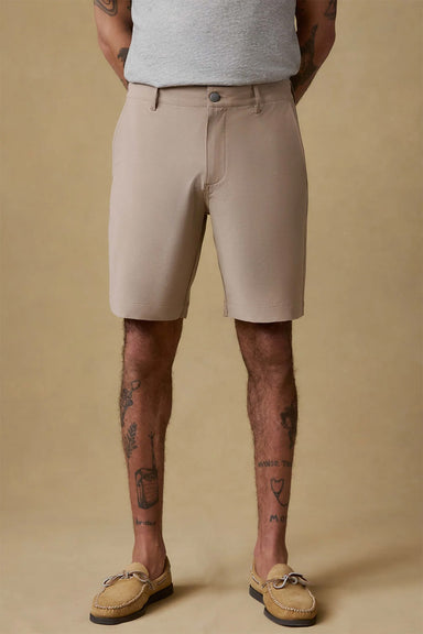 faherty all day short 2.0 7" khaki front