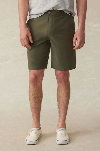 faherty all day short 2.0 7" surplus olive front