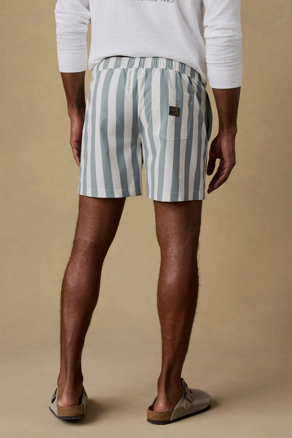 faherty all day trunk sage awning stripe back