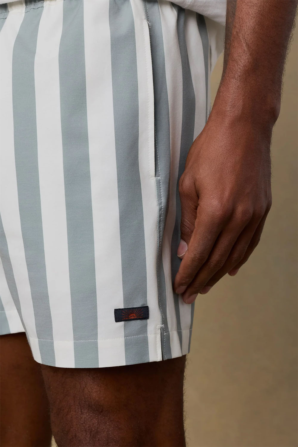 faherty all day trunk sage awning stripe detail