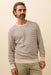 faherty double knit crew oat navy stripe front
