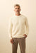 faherty heirloom crewneck sweater bone front