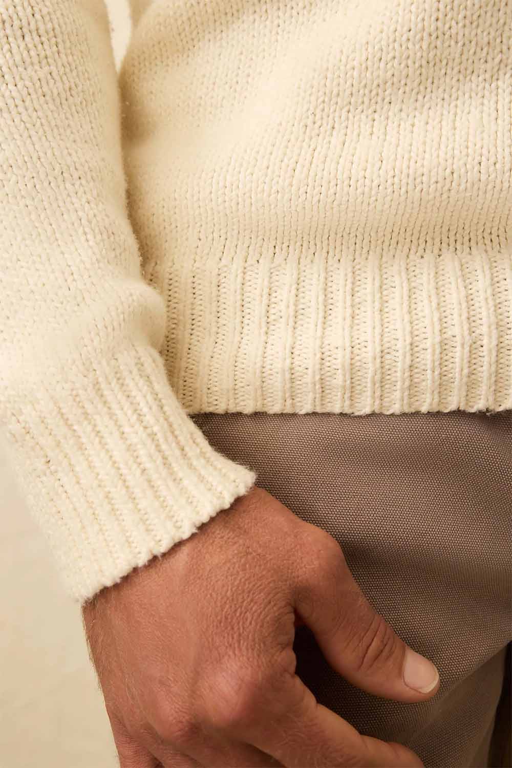 faherty heirloom crewneck sweater bone hem