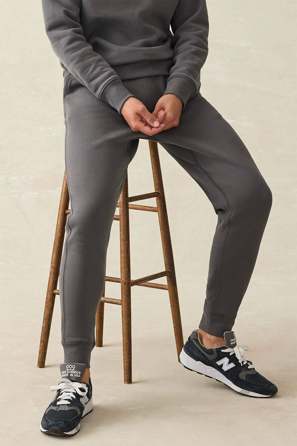 faherty high standard sweatpant mountain black front