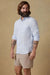 faherty laguna linen ls shirt summer classic stripe front