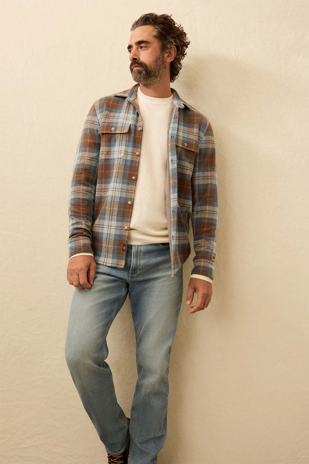 faherty legend sweater shirt bear river plaid