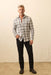 faherty legend sweater shirt charcoal cream plaid