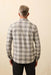 faherty legend sweater shirt charcoal cream plaid back