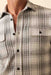 faherty legend sweater shirt charcoal cream plaid detail