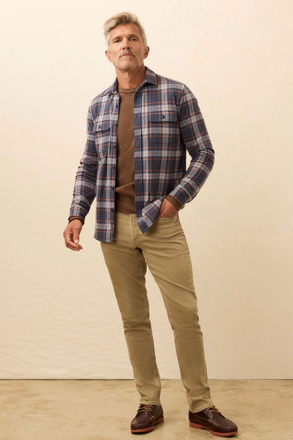faherty legend sweater shirt foxhound lake plaid