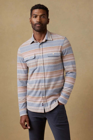 faherty legend sweater shirt isle breeze stripe front