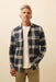 faherty legend sweater shirt navy cloud plaid front