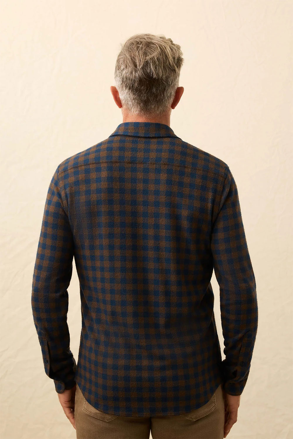faherty legend sweater shirt navy woodland check back