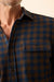 faherty legend sweater shirt navy woodland check detail
