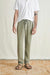 faherty linen drawstring pant canyon olive front