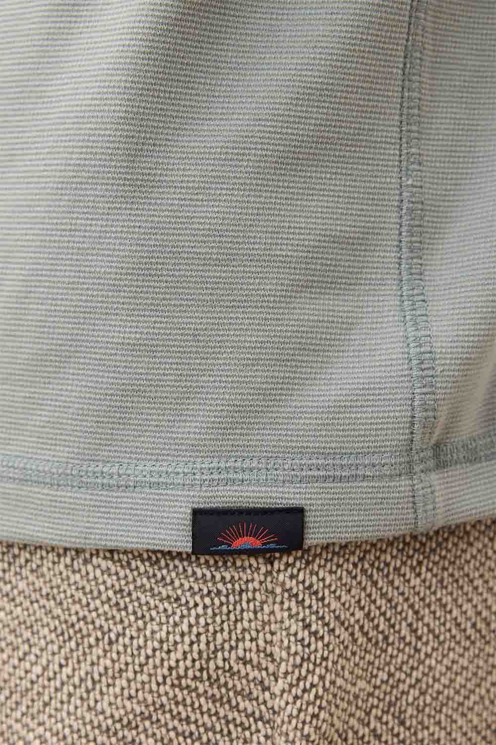 faherty ls waffle henley alaskan blue hem