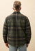 faherty range fleece lined cpo forest point plaid back