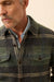 faherty range fleece lined cpo forest point plaid detail