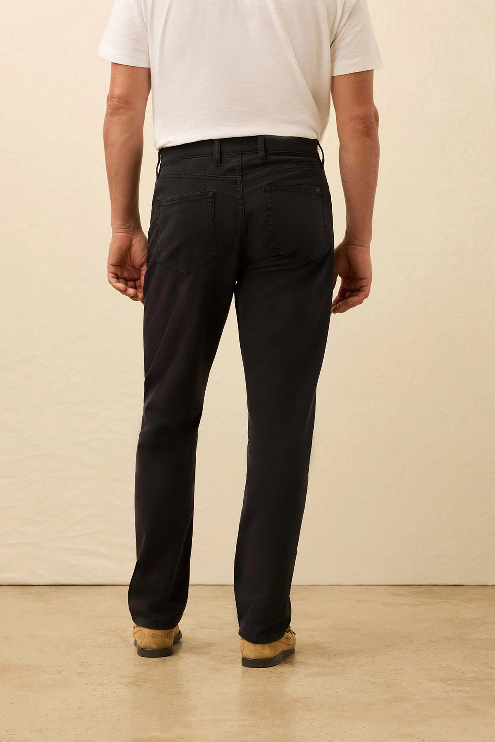 faherty reserve twill 5 pocket pant ridge black back