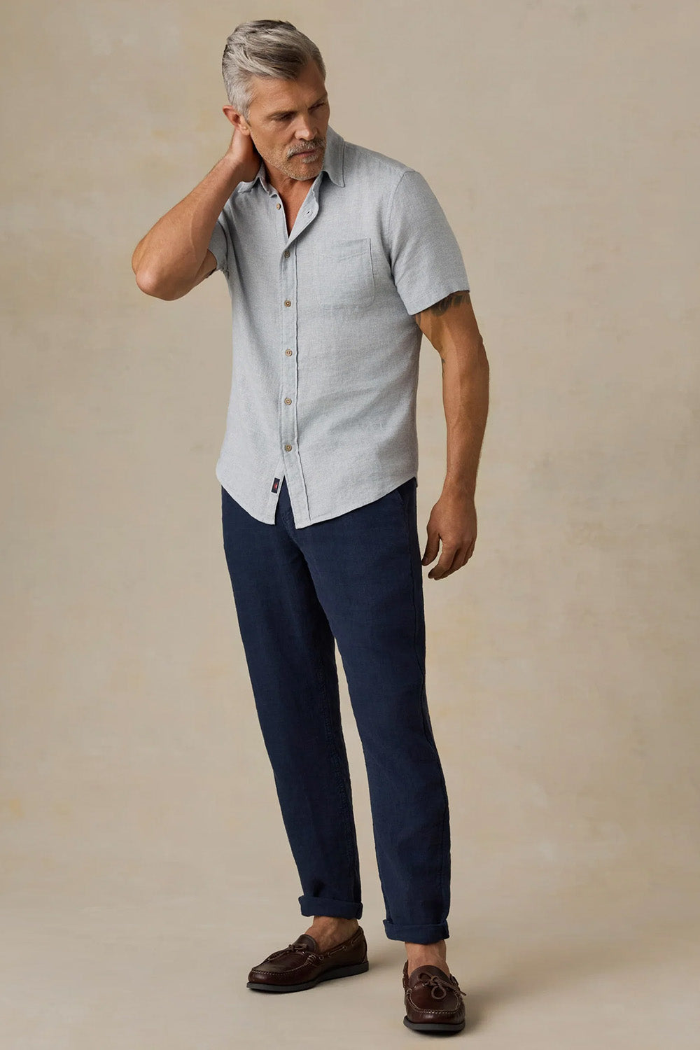 faherty ss breeze shirt blue streams 
