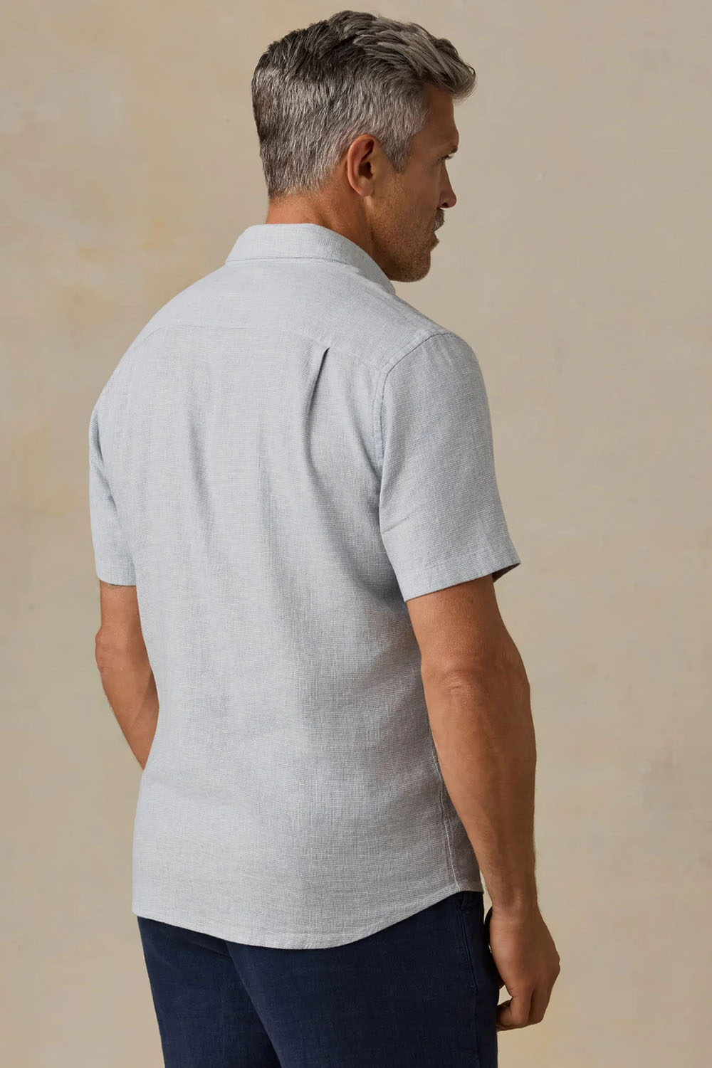 faherty ss breeze shirt blue streams  back