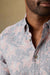 faherty ss breeze shirt navy red lotus collar