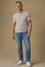 faherty ss linen sweater polo tropic sands melange
