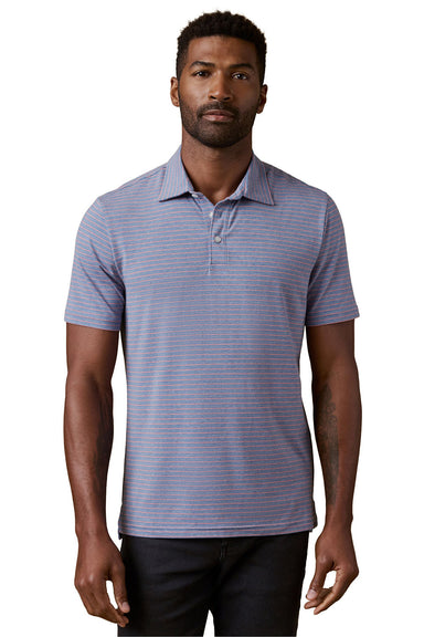 faherty ss movement polo coral tide stripe