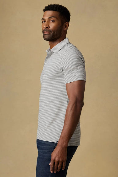 faherty ss movement polo dark cloud stripe side