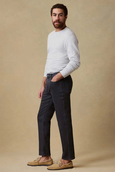 faherty stretch terry 5 pocket onyx black side