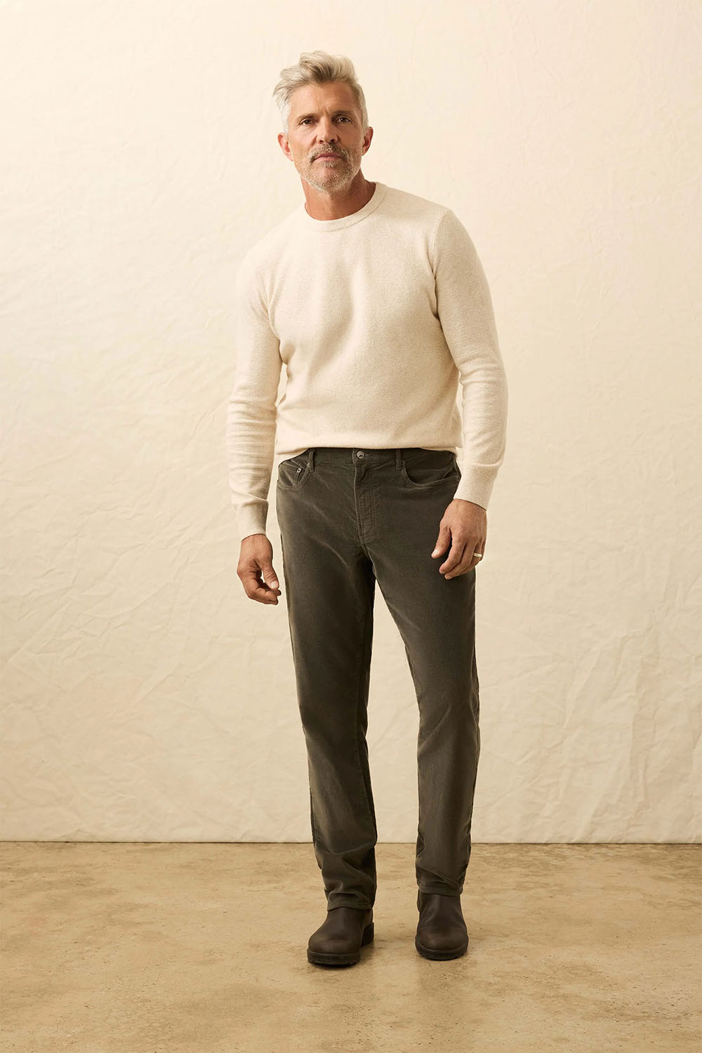 faherty stretch terry cord 5 pocket pant mountain forest