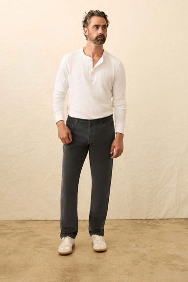 faherty stretch terry cord 5 pocket pant steel river 