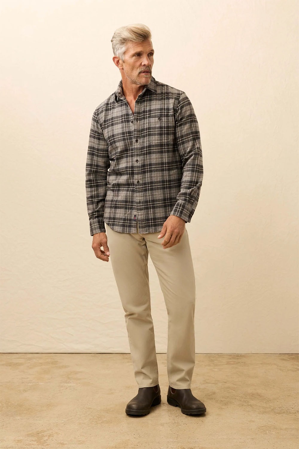 faherty super brushed flannel dark cloud plaid