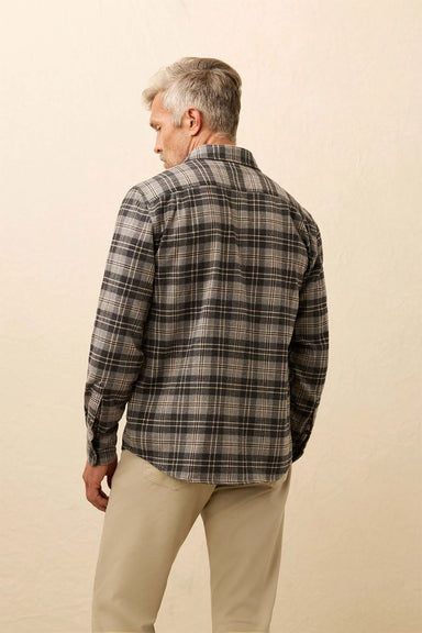 faherty super brushed flannel dark cloud plaid back