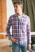 Faherty - Legend Sweater Shirt - Viewpoint Rose Plaid - Front