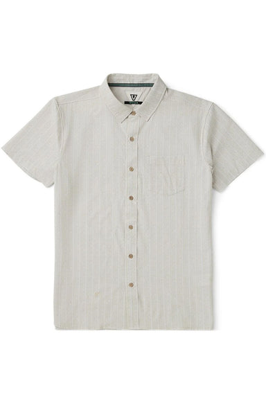 Vissla Anchor Point Eco Shirt in Sand — Front flatlay view