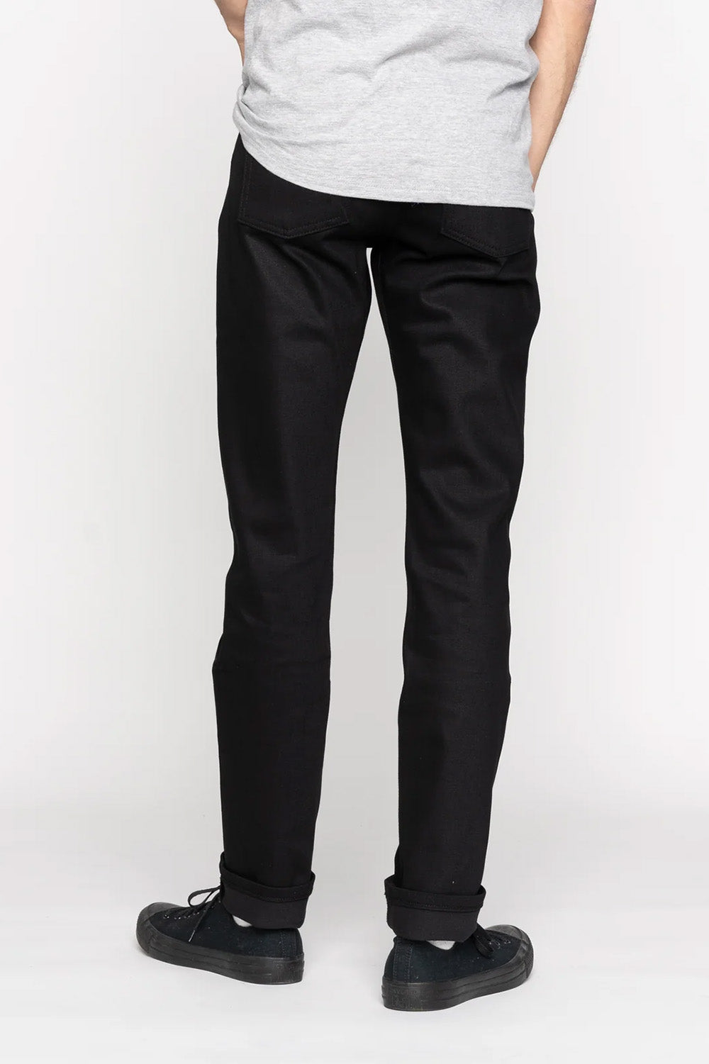 Naked & Famous - Weird Guy - Black Comfort Stretch - Back