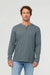 Duer Midweight Slub Henley in Slate Blue — Front view